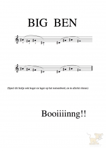 Bladmuziek/sheet music Big Ben (met kruisen)